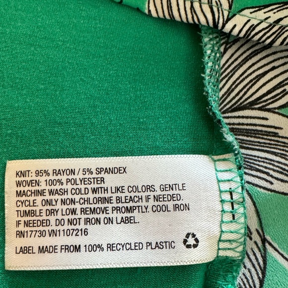 A New Day Green White Floral Sleeveless Tank Shirt Blouse, Size Small S - Picture 5 of 7